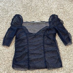 Zara polka dot blouse